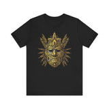 Aztec Golden Feather Headdress Mask Unisex T-Shirt