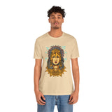 Golden Aztec Warrior Queen Illustration Unisex T-Shirt
