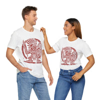 Pre-Hispanic Warrior Symbol Red Glyph Unisex T-Shirt