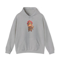 Chibi Maya Warrior and Sacred Monkey Unisex Hoodie