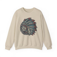 Vintage Native American Headdress Graphic Unisex Sweatshirt
