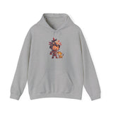 Chibi Aztec Warrior with Jaguar Cub Cartoon History Unisex Hoodie