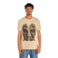 Wooden Andean Duality Totem Faces Tribal Symbol Unisex T-Shirt