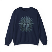 Aztec Warrior Duel Obsidian Glyph Style Unisex Sweatshirt