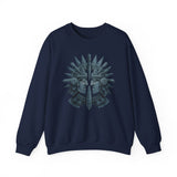 Aztec Warrior Duel Obsidian Glyph Style Unisex Sweatshirt