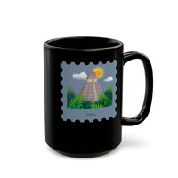 Stamp Tikal Guatemala Black Mug