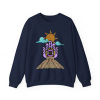 Eye of the Sun Pyramid Illustration Unisex Sweatshirt