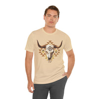 Tribal Bull Skull Earth Symbol Illustration Unisex T-Shirt