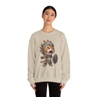 Fierce Chibi Jaguar Warrior Mayan Style Unisex Sweatshirt
