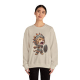 Fierce Chibi Jaguar Warrior Mayan Style Unisex Sweatshirt