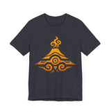 Tribal Volcano Spiral Smoke Glyph Style Unisex T-Shirt