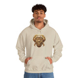 Aztec Golden Solar Deity Mask Unisex Hoodie