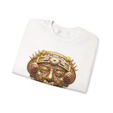 Aztec Golden Solar Deity Mask Unisex Sweatshirt