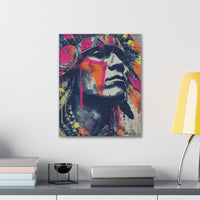 Neon Maya Street Warrior Graphic Canvas