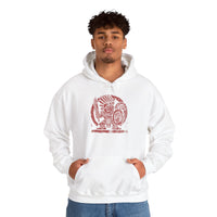 Pre-Hispanic Warrior Symbol Red Glyph Unisex Hoodie