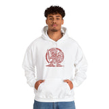 Pre-Hispanic Warrior Symbol Red Glyph Unisex Hoodie