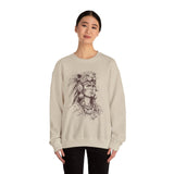 Aztec Warrior Woman Jaguar Spirit Sketch Unisex Sweatshirt