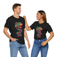 Cartoon Quetzalcoatl Cyber Serpent Unisex T-Shirt