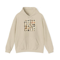 Mayan Petroglyph Stamped Texture Unisex Hoodie