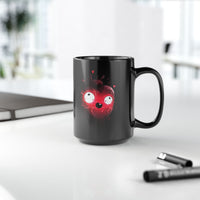 Glowing Aztec Sacrificial Heart Black Mug