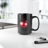 Glowing Aztec Sacrificial Heart Black Mug