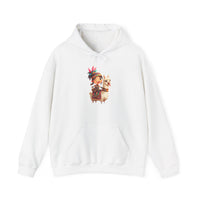 Playful Inca Girl and Llama Cartoon Unisex Hoodie