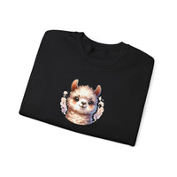 Inca Andean Llama Baby Face Illustration Unisex Sweatshirt