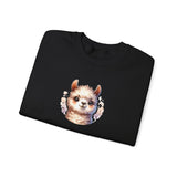 Inca Andean Llama Baby Face Illustration Unisex Sweatshirt