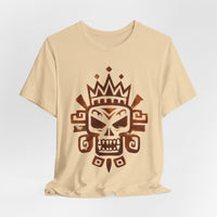 Ah Puch Mayan Skull Crown Glyph Style Unisex T-Shirt