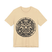 Mayan Jaguar Deity Woodcut Style Unisex T-Shirt