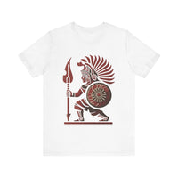 Young Warrior Glyph Pre-Hispanic Style Unisex T-Shirt