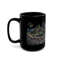 Andean Cliffside Inca Citadel Graphic Black Mug