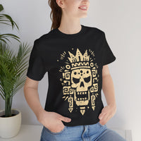 Ah Puch Skull Crown Mayan Glyph Style Unisex T-Shirt