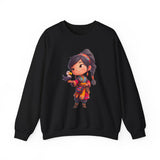 Chibi Inca Girl with Baby Condor Unisex Sweatshirt