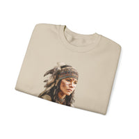 Inca Warrior Woman with Feathered Headdress Watercolor Unisex Sweatshirt