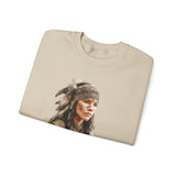 Inca Warrior Woman with Feathered Headdress Watercolor Unisex Sweatshirt