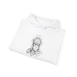 Inca Warrior Hand Drawn Tribal Portrait Unisex Hoodie
