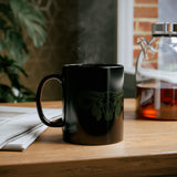 Aztec Western Bull Skull Longhorn Illustration Black Mug