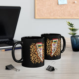 Wild Aztec Thunderbolt Illustration Black Mug