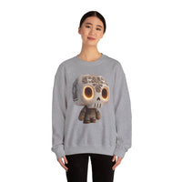 Glow-Eyed Aztec Skull Chibi Unisex Sweatshirt