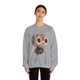 Glow-Eyed Aztec Skull Chibi Unisex Sweatshirt