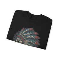 Vintage Native American Headdress Graphic Unisex Sweatshirt