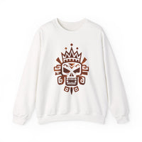 Ah Puch Mayan Skull Crown Glyph Style Unisex Sweatshirt