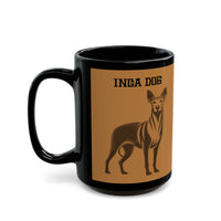 Sacred Inca Dog Illustration Black Mug