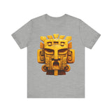 Golden Warrior Mask Andean Glyph Style Unisex T-Shirt