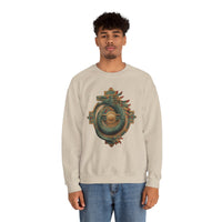 Quetzalcoatl Feathered Sun Glyph Unisex Sweatshirt