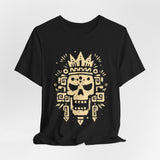 Ah Puch Skull Crown Mayan Glyph Style Unisex T-Shirt