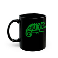 Mesoamerican Chameleon Symbol Black Mug