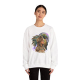 Aztec Quetzalcoatl Priestess Under Moon Unisex Sweatshirt