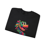 Cartoon Quetzalcoatl Cyber Serpent Unisex Sweatshirt